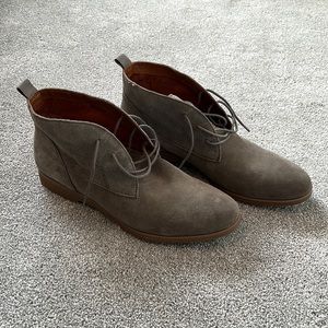 Franco Sarto Gray Suede Lace-Up Women’s Booties